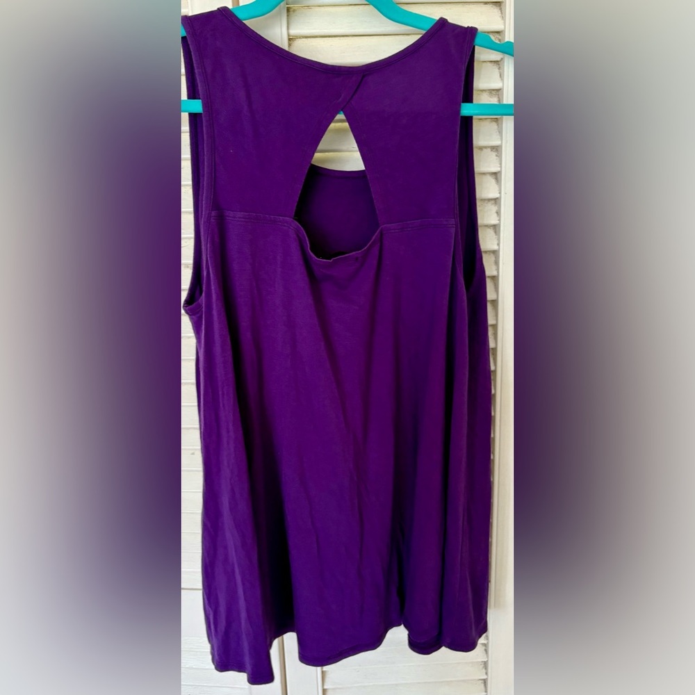 A-Line Hawaii made Purple Sleeveless Women's Top - Picture 2 of 7